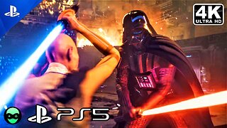 (PS5) Darth Vader Destroys Jedi Army & Kills Cere Scene - Star Wars Jedi Survivor (4K 60FPS)