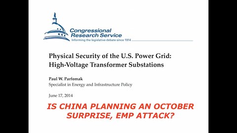 China Surprise, October EMP Attack? Leaked Intel