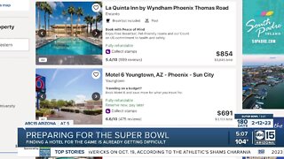 Valley hotels begin selling out ahead of Super Bowl weekend