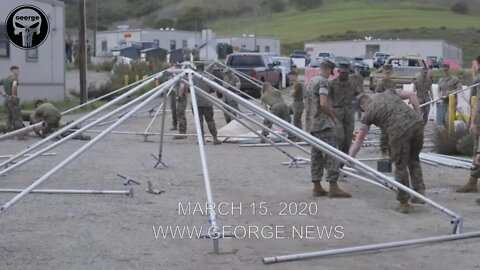 Camp Pendleton Marines set up COVID-19 Quarantine site. MARCH 15, 2020