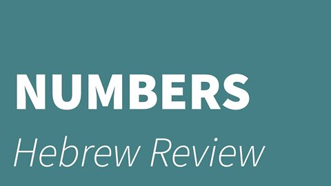 Hebrew review Numbers