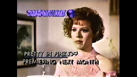 PRETTY IN PINK (1986) PREMIERING NEXT MONTH ON SHOWTIME 1987 60 Second TV Spot
