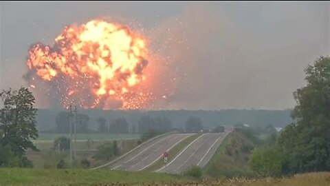 Nightime Footage of Explosions Rock Ukraine
