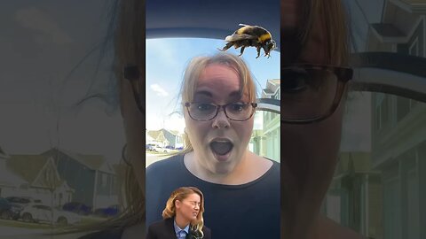 Almost sat on a BEE!! #amberheard #bee #funny