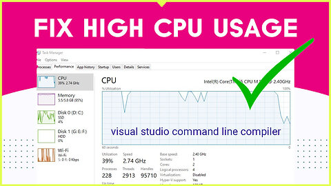 FiX ✔️ Visual Studio Command Line Compiler High CPU usage while gaming