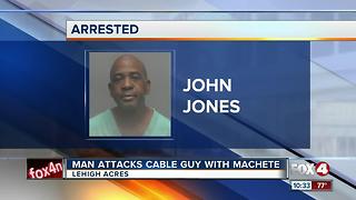Man uses Machete to Attack Cable Guy