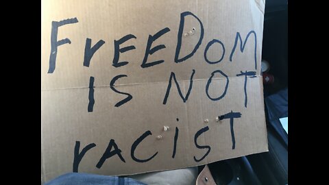 Nova Scotia ,Bridgewater ,Protesting against Trudeau 's racist comments towards freedom marchers