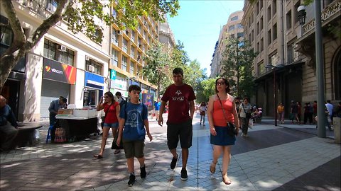 Paseo Ahumada en Santiago de Chile