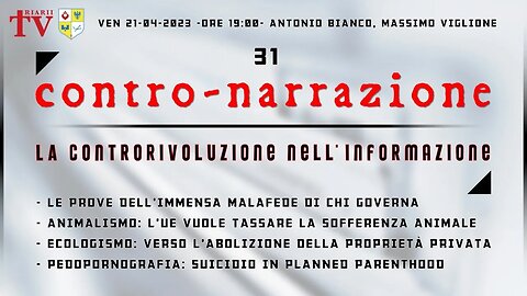 CONTRO-NARRAZIONE NR.31 - Antonio Bianco, Massimo Viglione.