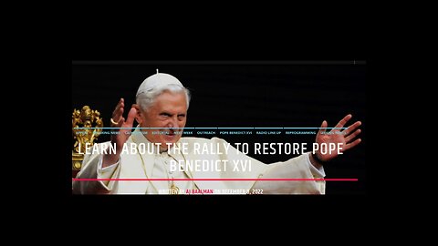 Learn About The Rally To Defend Pope Benedict XVI