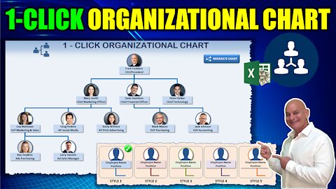 How To Create a 1 Click Organizational Chart In Excel [Masterclass + Free Download]
