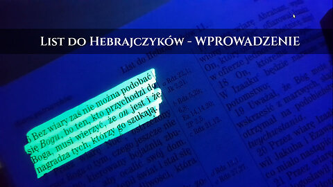 List do Hebrajczyków - WPROWADZENIE (rozdział 1)