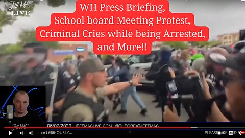 WH Press Briefing, School board Meeting Protest, Criminal Cries while being Arrested, and More!!