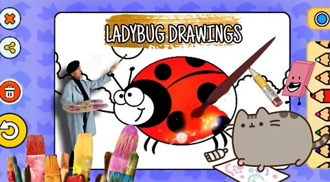 How to draw a Ladybug Drawing| easy step by step draw| Drawing tutorial video