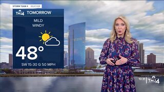 Mild and windy Sunday