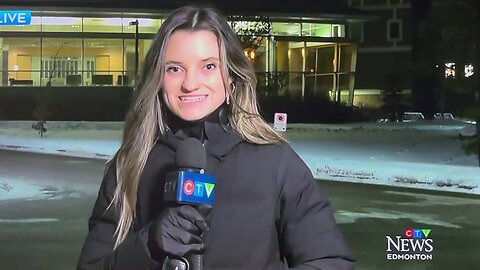 CTV News report Jessica Robb starts slurring her words live on air, looks about to collapse