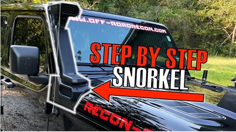 Rugged Ridge snorkel install in 20 mins on Jeep Wrangler 2.0 (JL)