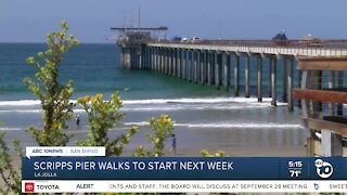 Scripps Pier Walks to start next week
