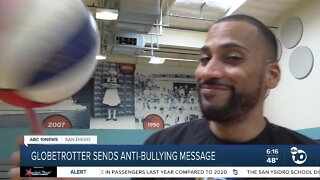 Globetrotter sends anti-bullying message