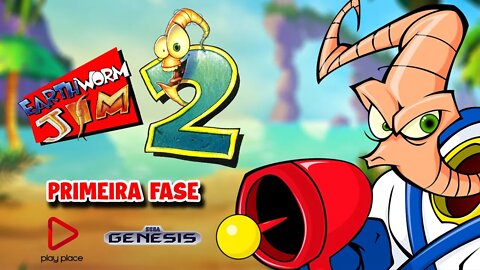 Earthworm Jim 2 - Sega Genesis / Primeira fase