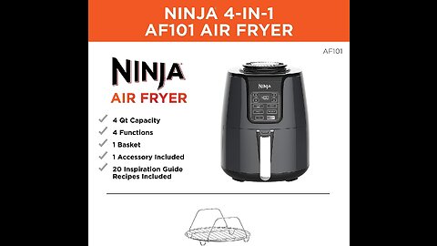 Ninja AF101 Air Fryer that Crisps, Roasts, Reheats, & Dehydrates, for Quick, Easy Meals, 4 Quar...
