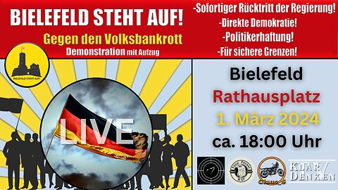 🔴💥Live aus Bielefeld - Gegen den Volksbankrott💥