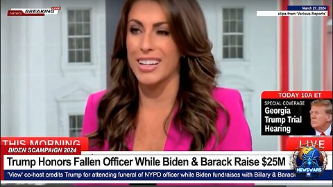 Trump Honors Fallen NYPD Officer While Biden, Barack & Billary Fundraise $25 Million