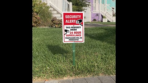 SmartSign 18 x 12 inch “No Trespassing - Property Protected by Video Surveillance, Trespassers...