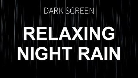 Sleep in Minutes to Heavy Rain at Night. ASMR Sleep Rain Sounds Dark Screen Rainfall, Relax or Study