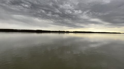 Peaceful evening at Danube river