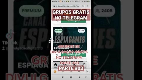 GRUPOS GRÁTIS NO TELEGRAM #03