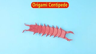 Origami Centipede - Easy Paper Crafts