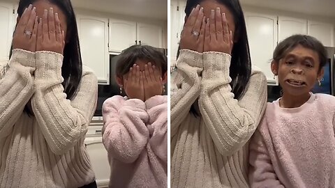 Mom pranks little girl with hilarious 'monkey face' filter