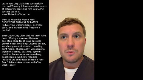 Business | Learn How Clay Clark Helped to Grow This Doctor's Practice | "Since Working with Clay Clark I've Got a Much Firmer Grasp On How Business Works." - Dr. Timothy Johnson