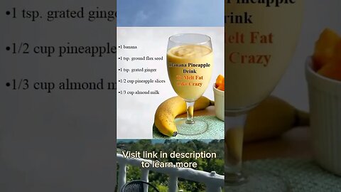 Banana Pineapple Fat-Melting Drink: Your Delicious Weight Loss Buddy #Shorts
