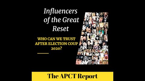 Influencers of the Great Reset