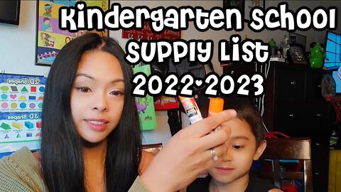 Kindergarten School Supply List 2022-2023 LAUSD Kindergarten School Supplies