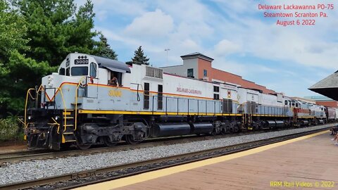 Delaware Lackawanna PO-75 and Baldwin 26 Steamtown Scranton Pa. Aug. 6 2022 #Steamtown #RailFanRob