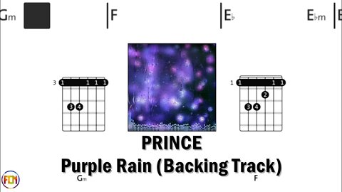 PRINCE Purple Rain - Backing Track FCN GUITAR CHORDS & LYRICS