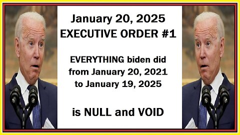 January 20, 2025 EXECUTIVE ORDER #1
