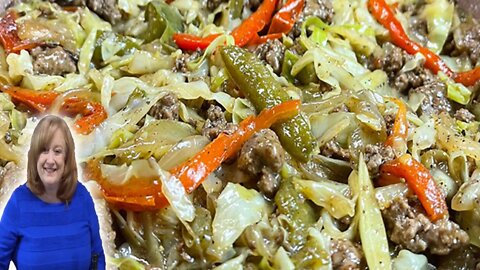 Black Pepper GROUND BEEF & CABBAGE Skillet Stir Fry, An Awesome Dinner Idea that's Easy & Delicious