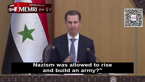 Assad on the holocaust myth and who funded Hitler