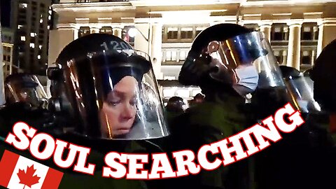 Ottawa Riot Police Are Soul Searching! As Lady "Bursts Into Tears" In Front Of Riot Squad