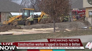 Man trapped in collapsed trench in Belton