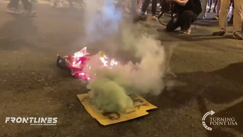 Antifa Burning American Flag, again, for the nth time, in DC, because of SCOTUS decision