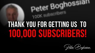 100K Subscribers on YouTube - THANK YOU