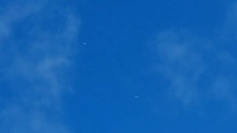 Clear Sky Two Aeroplanes Without Any Chem/Con Trails How Strange