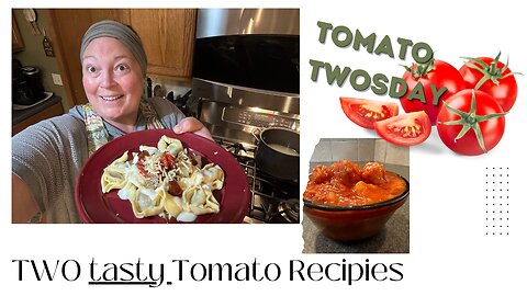 Breaded Garden Tomatoes AND Roasted Cherry Tomatoes on pasta & Cream Sauce for Tomato TWOsday Share!