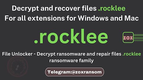 Decrypt Ransomware: Step By Step Guide .rocklee