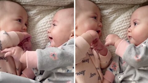 Twin Baby Sisters Have A Very Intense Conversation